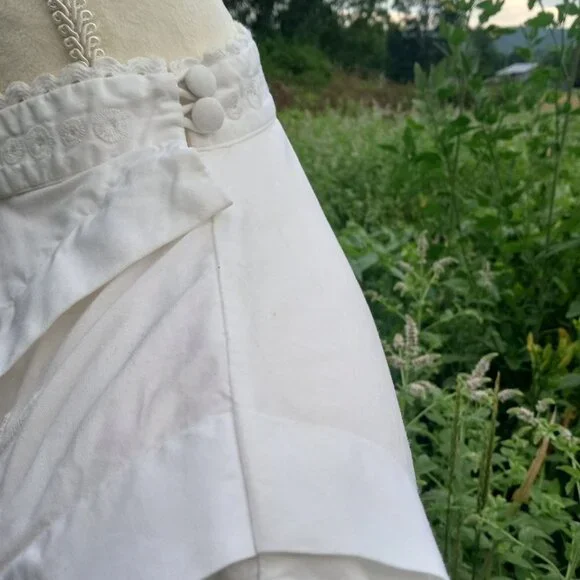 JW Anderson Shirt Embroidered White Designer Vintage Size 6 Crop - Picture 5 of 13